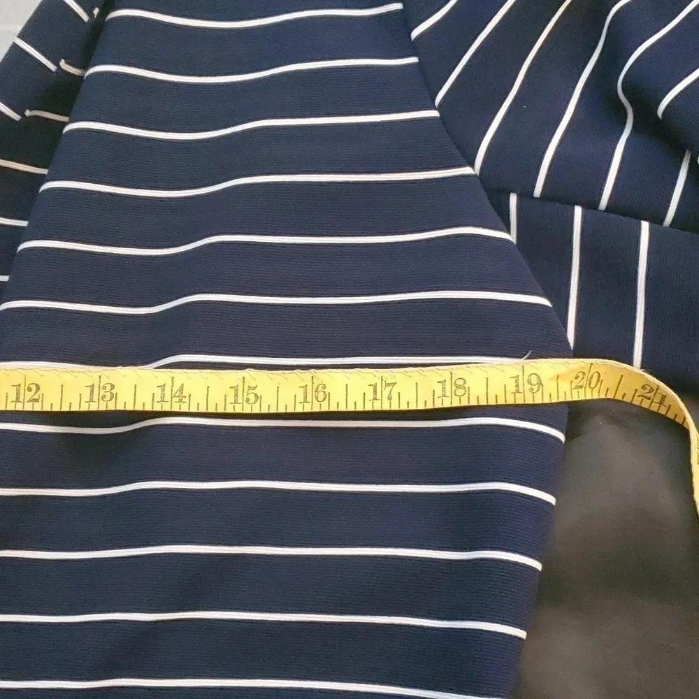 Christopher & Banks Womens Open Front Striped Blazer. Great Versatile Piece